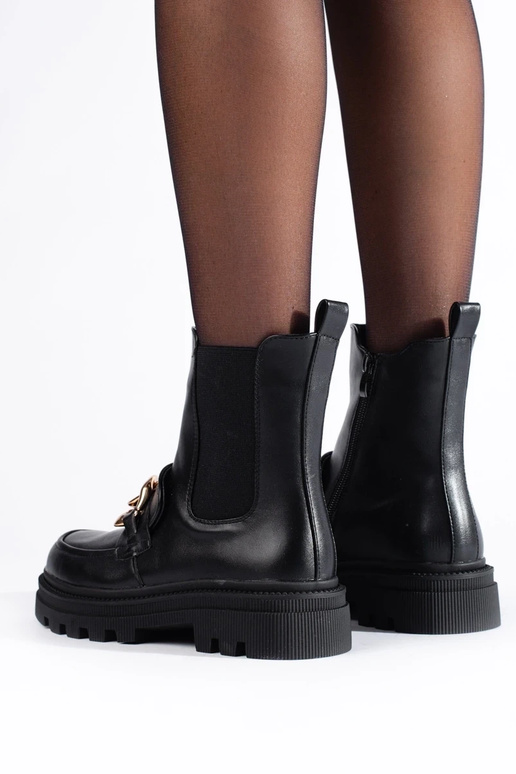 Stivaletti da donna con plateau e catena
