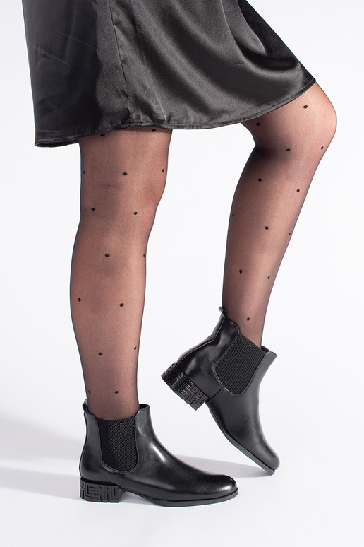 Stivaletti Chelsea neri con tacco...