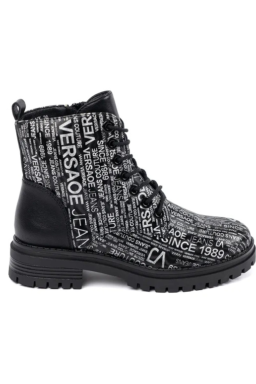 stivali con stampa da donna in nero