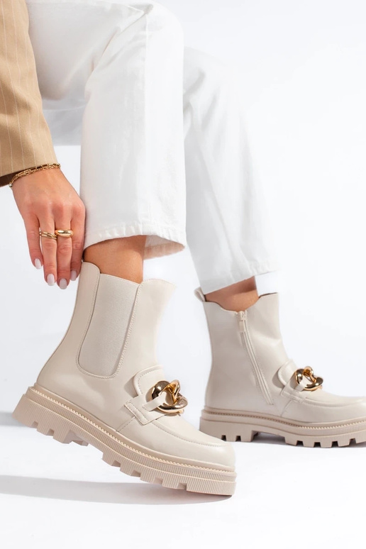 Stivali da donna con plateau in...