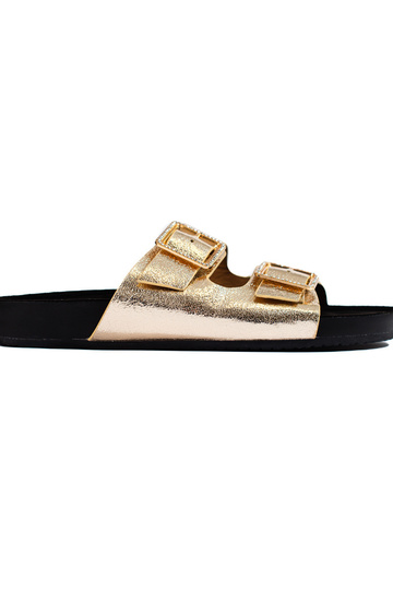 Ciabatte color oro con...