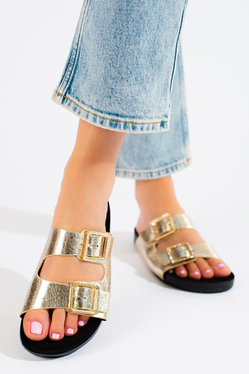 Ciabatte color oro con... 2