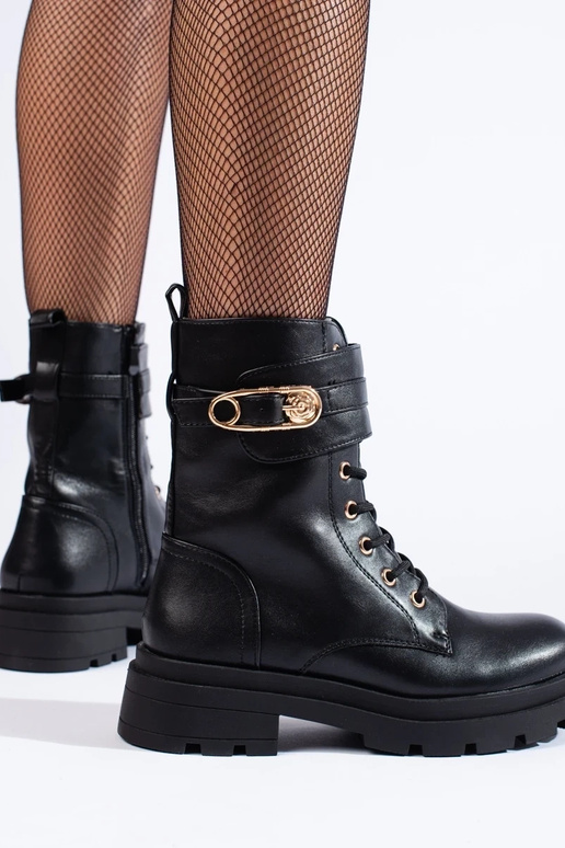 Stivali in eco-pelle nera