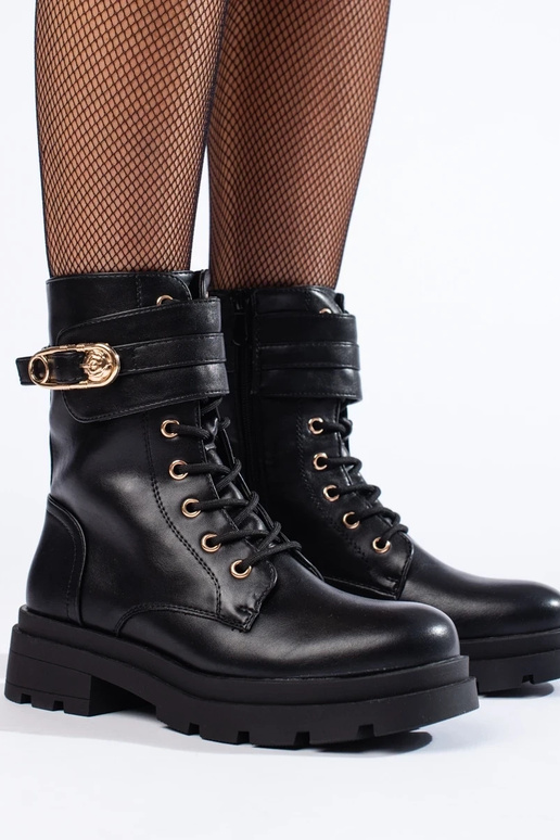 Stivali in eco-pelle nera