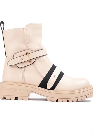 Stivali beige da donna con...