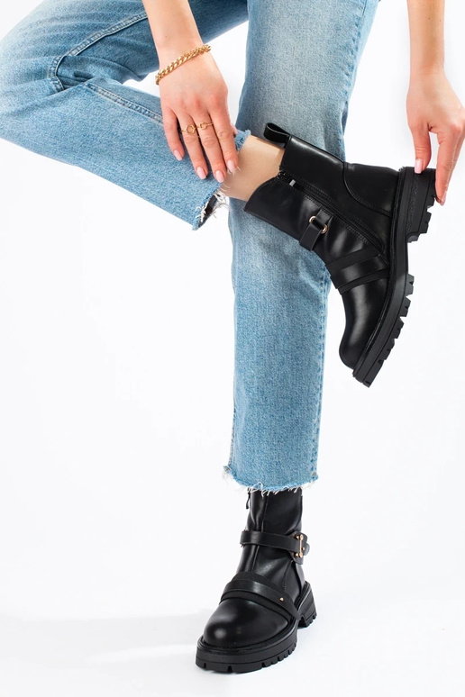 Stivali neri da donna con protezione