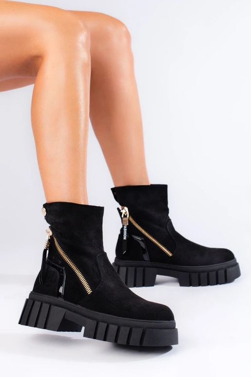 Stivali da donna con plateau in...