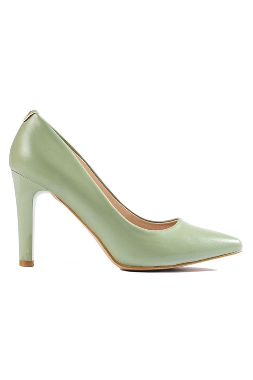 Scarpe col tacco alto in colore verde...