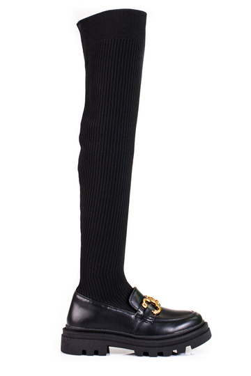 stivaletti neri con tomaia...