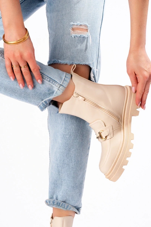 beige Scarpe da donna con plateau