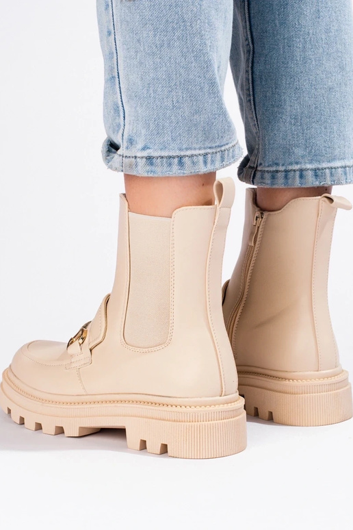 beige Scarpe da donna con plateau