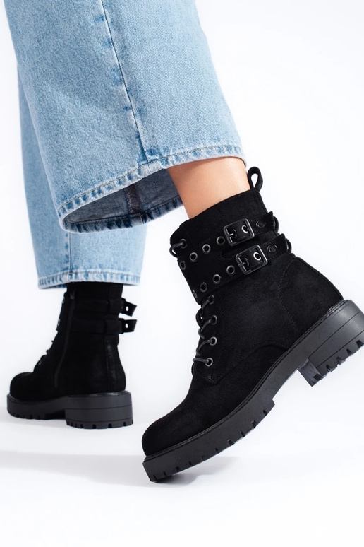 scarpe con fibbia da donna allacciate