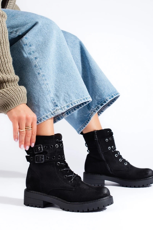 scarpe con fibbia da donna allacciate