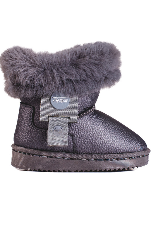 doposci grigi per bambina con pelliccia