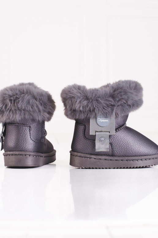 doposci grigi per bambina con pelliccia