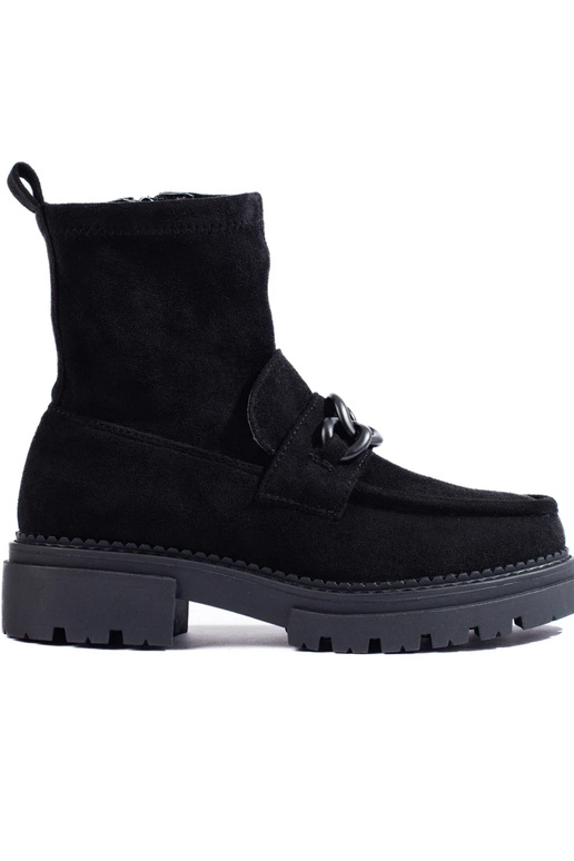 scarpe da donna nere con plateau in...