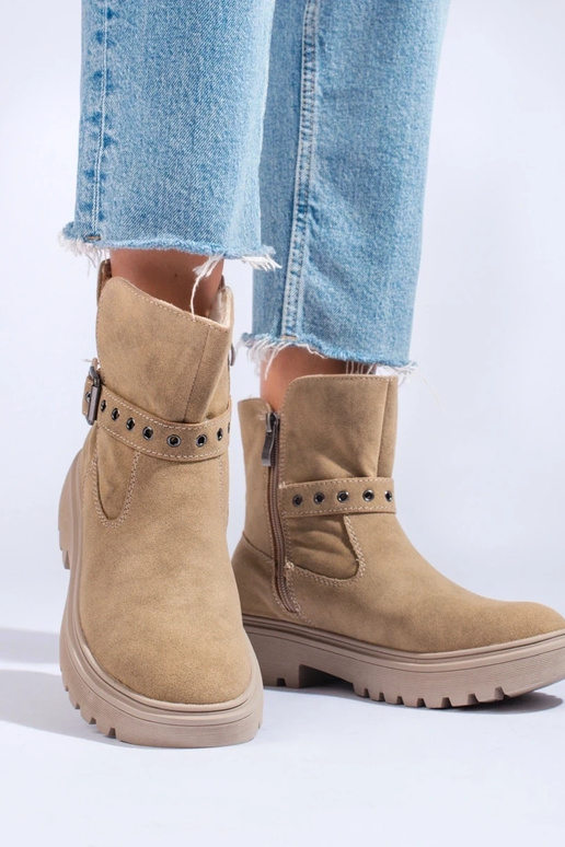 scarpe da donna beige realizzate in...