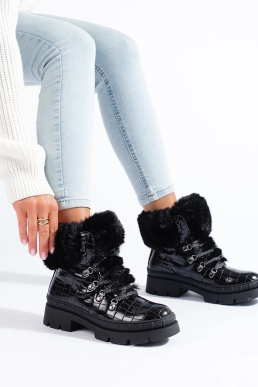 scarpe da donna con pelliccia in...