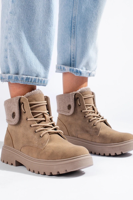 beige Scarpe da donna in pelle di...