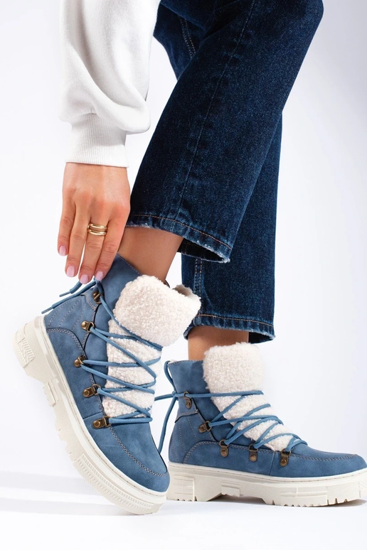 Stivali da neve da donna blu con...