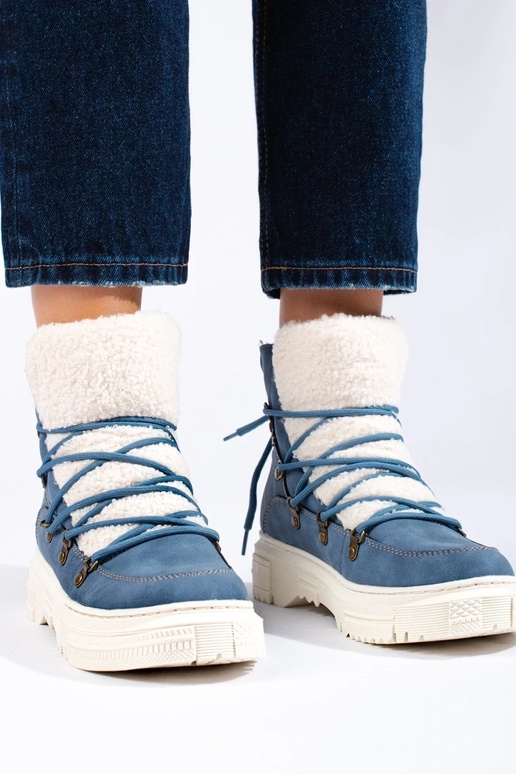 Stivali da neve da donna blu con...