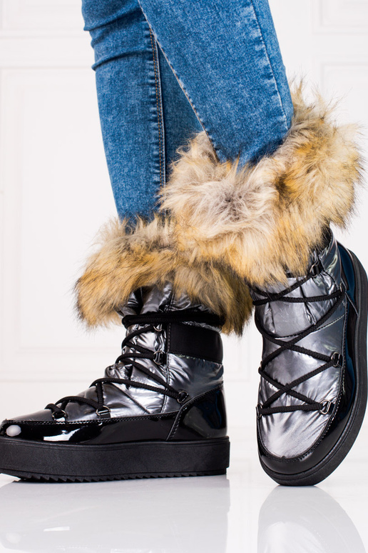 doposci con plateau da donna con pelo...