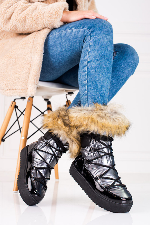 doposci con plateau da donna con pelo...