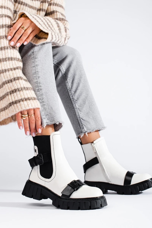 bianco Scarpe da donna con plateau