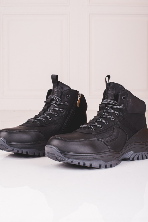 Scarpe nere Sergio Leone con tacco alto