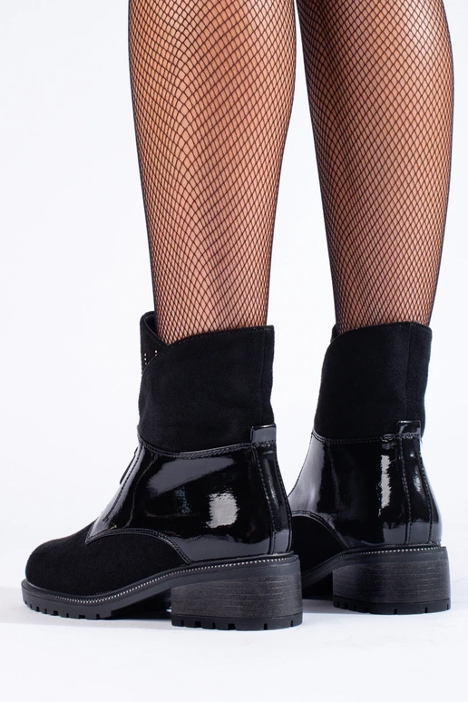 scarpe da donna in camoscio nero con...