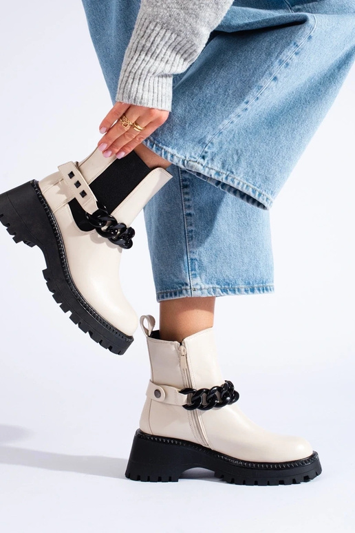 Scarpe da donna con catena in colore...