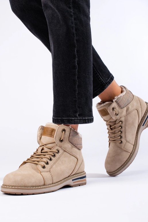 Stivali isolanti beige da donna