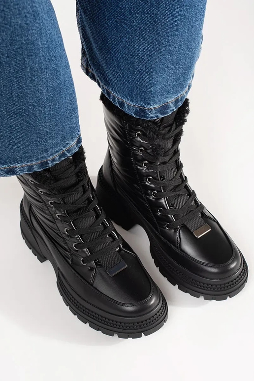 Stivali da neve neri da donna con...