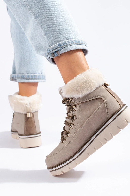 Stivali da donna con plateau in...