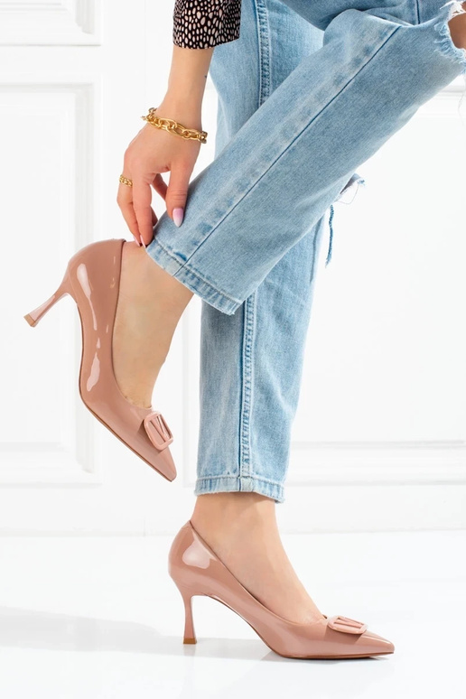 Scarpe Vinceza beige con tacco alto