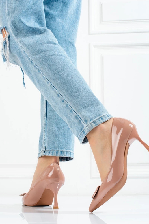 Scarpe Vinceza beige con tacco alto