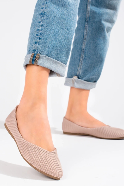 ballerine in tessuto Vinceza beige