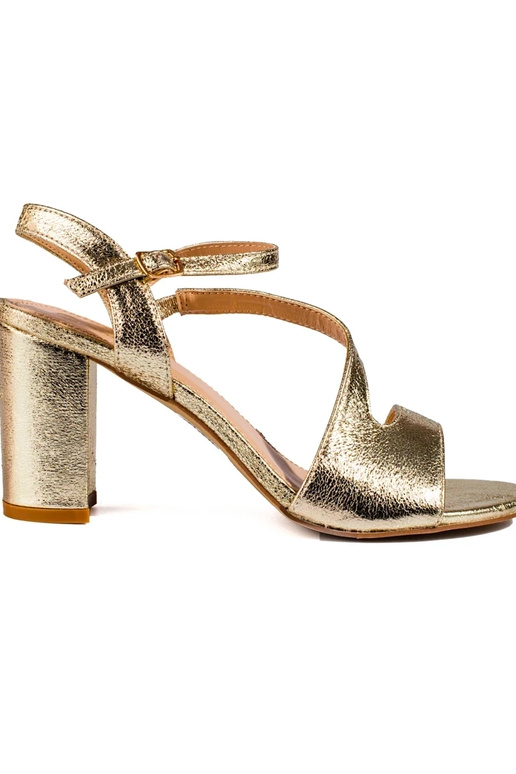 sandali eleganti con tacco dorato per...