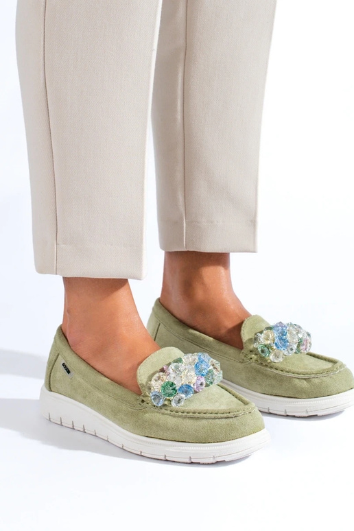 Mocassini con plateau Shelovet verde Mocassini con plateau Shelovet verde