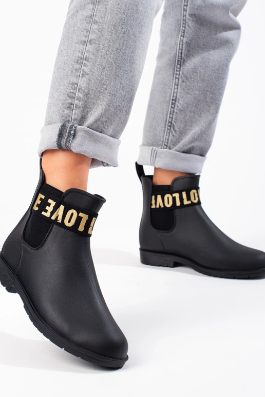 stivali di gomma corti neri Shelovet