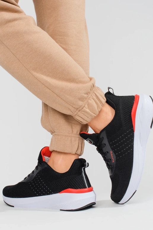 scarpe sportive nere con tacco...