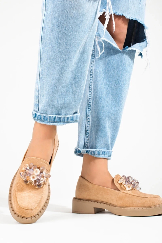 mocassini scamosciati beige Potocki