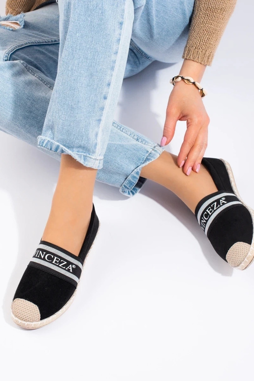 espadrillas in camoscio Vinceza nera
