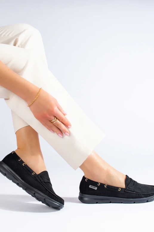 Mocassini Shelovet in camoscio nero Mocassini Shelovet in camoscio nero