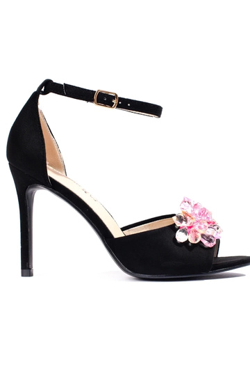 sandali neri con tacco alto...