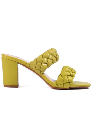 sandali intrecciati verdi...