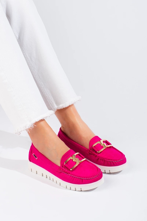 Mocassini in pelle scamosciata con... Mocassini in pelle scamosciata con...