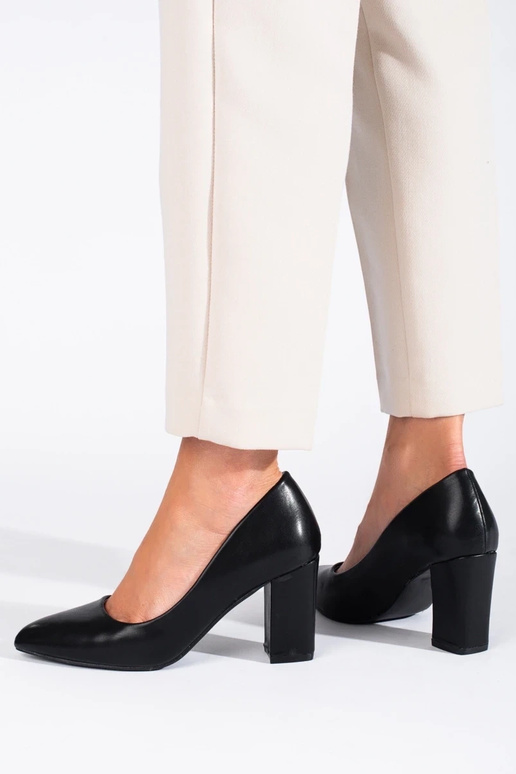 décolleté eleganti neri con tacco