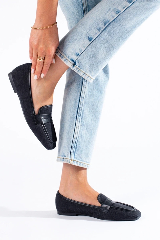 mocassini in Shelovet nero mocassini in Shelovet nero