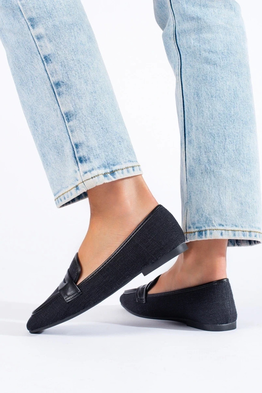 mocassini in Shelovet nero mocassini in Shelovet nero